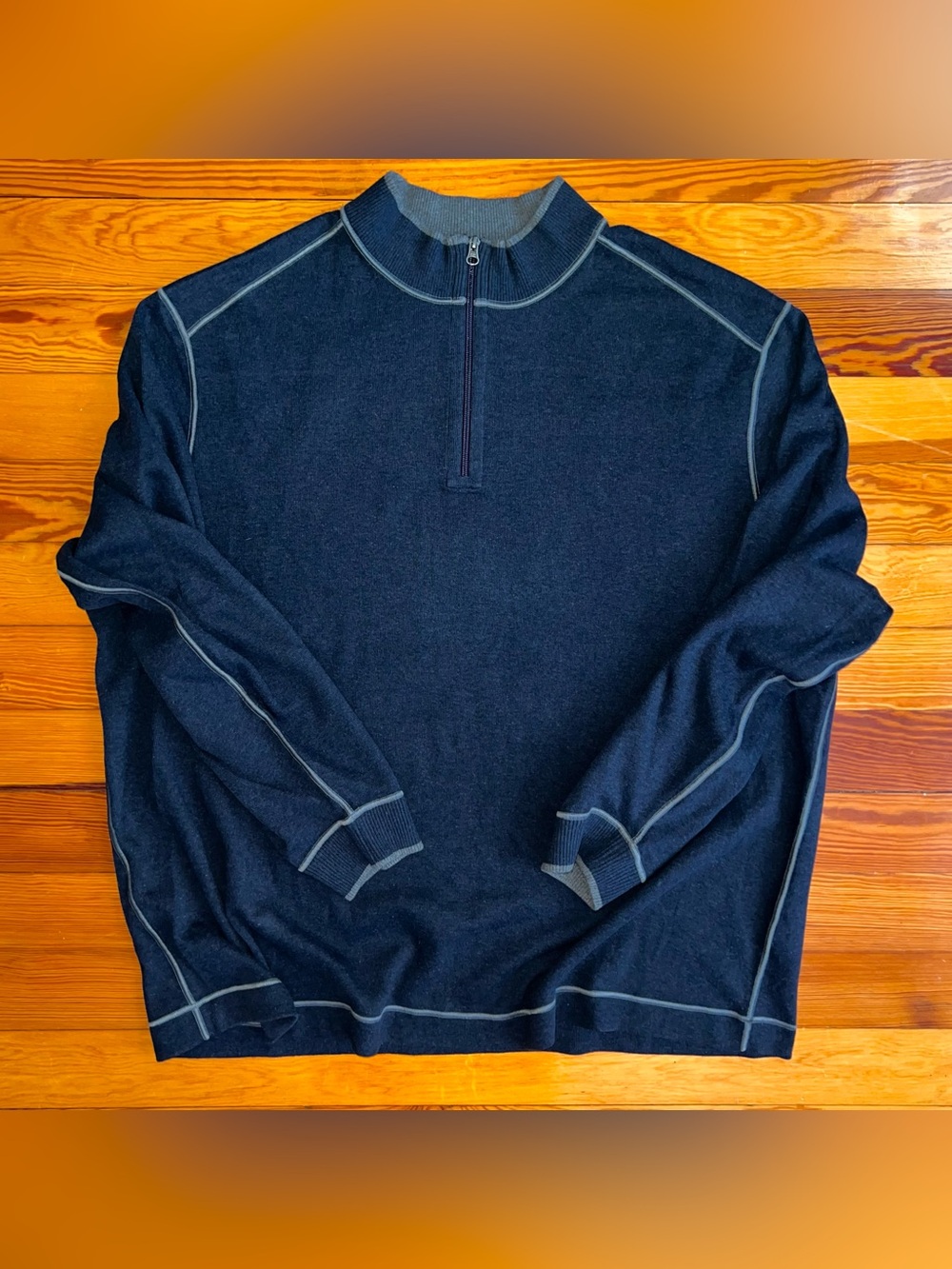 CUTTER & BUCK Contrast Stitch Quarter Zip